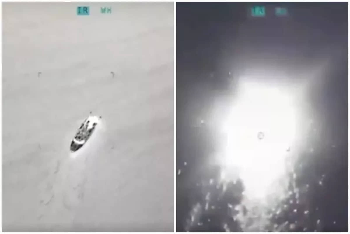 Video: Dron ucraniano destruye dos barcos rusos en el Mar Negro