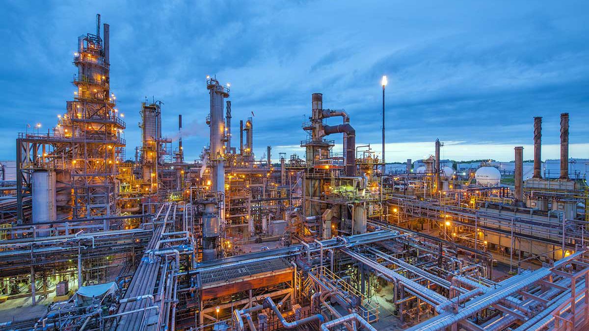 Las llamas visibles en las antorchas son el mejor indicio de una antorcha que funciona bien, como ésta de la refinería de Marathon Petroleum Corporation en Canton, Ohio.