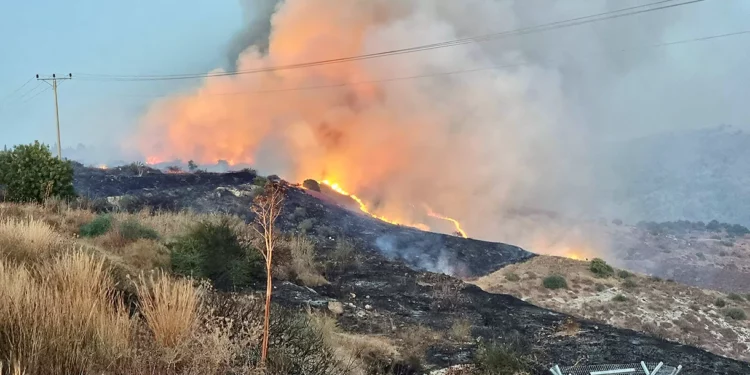 Un incendio forestal en el Golán provoca evacuaciones