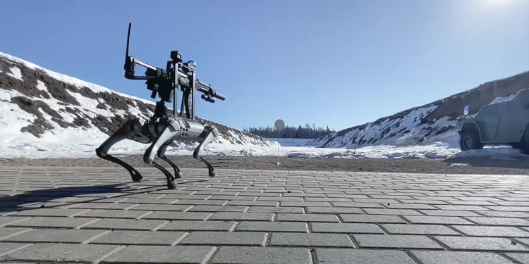 Video de un “perro robot” disparando habría sido grabado en Rusia