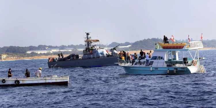 Libaneses protestan por la disputa marítima en la frontera con Israel