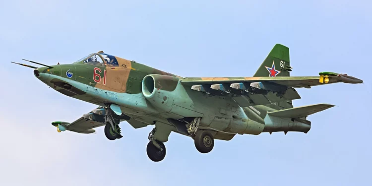 Video muestra a un piloto ruso eyectándose de un caza Su-25