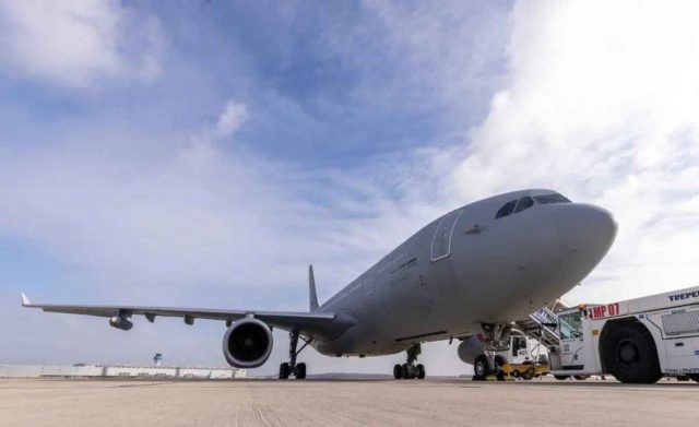 Eurofighters Typhoon de Alemania entrenan reabastecimiento en vuelo con la flota multinacional MRTT