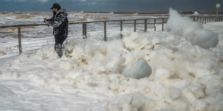 Nevadas en el norte de Israel en medio de una tormenta invernal