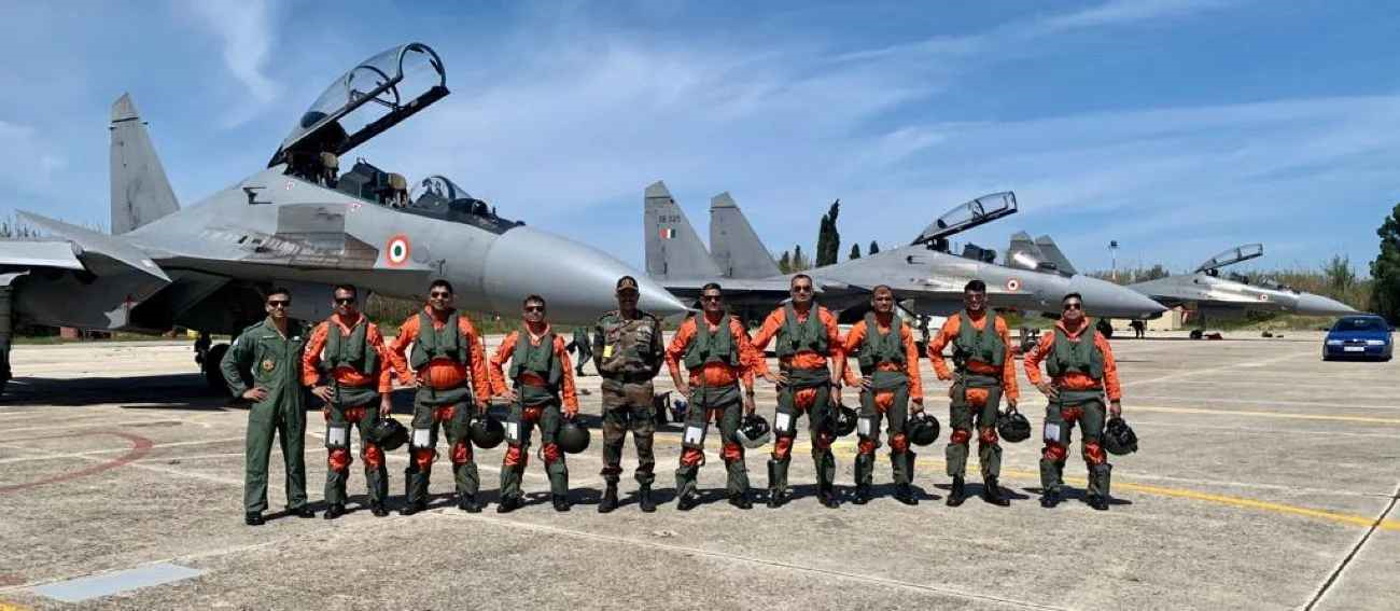 Los cazas Su-30 MKI “listos para rugir” en los ejercicios Iniochos-2023