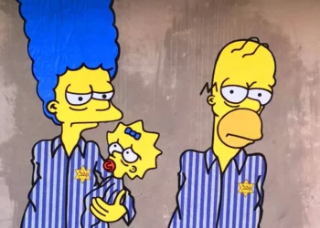 Vandalismo en mural del Holocausto en Milán: La familia Simpson en Auschwitz