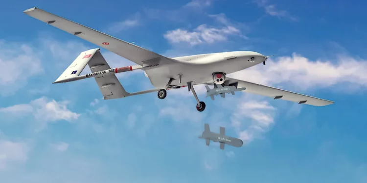 Los drones ucranianos Bayraktar TB2 de fabricación turca.