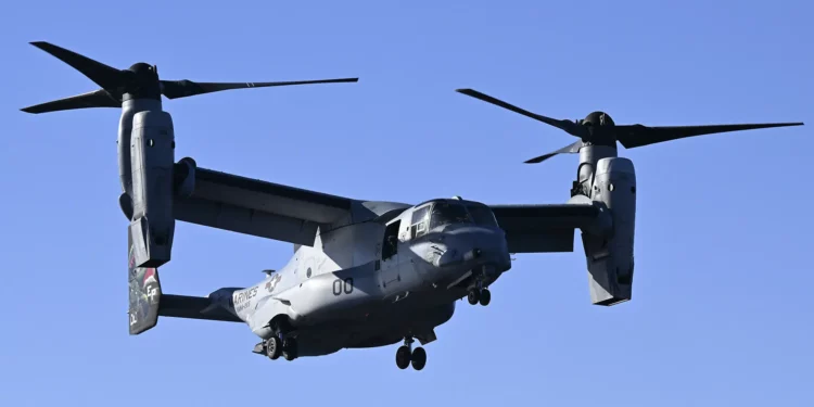 Mueren 3 marines estadounidenses al estrellarse un avión Osprey