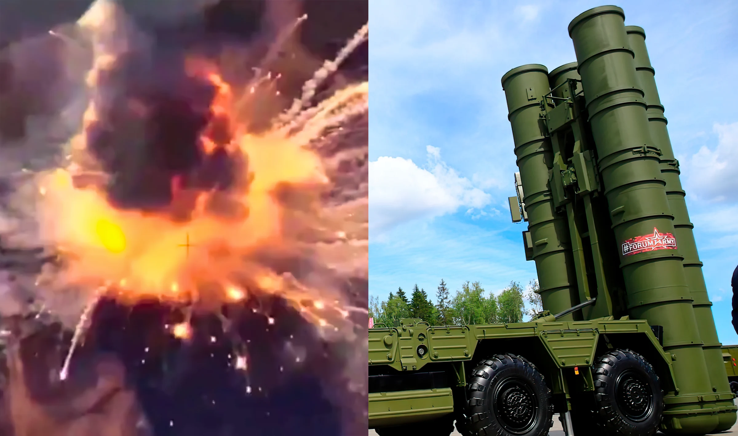 Un S-400 destrozado por ¿un R-360 modificado?