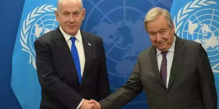 Netanyahu se reúne con el secretario general de la ONU