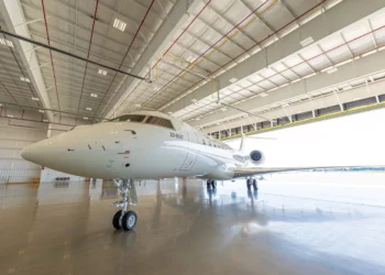 Entrega de aeronave Global 6000 al BACN de USAF