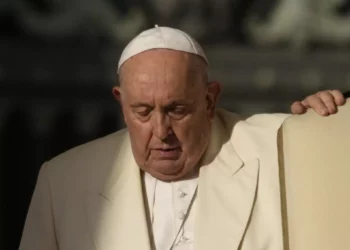 Pope Francis arrives for his weekly general audience in St. Peter's Square, at the Vatican, Wednesday, Nov. 22, 2023. (AP Photo/Andrew Medichini)