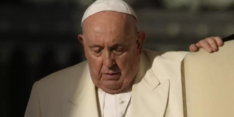 Pope Francis arrives for his weekly general audience in St. Peter's Square, at the Vatican, Wednesday, Nov. 22, 2023. (AP Photo/Andrew Medichini)