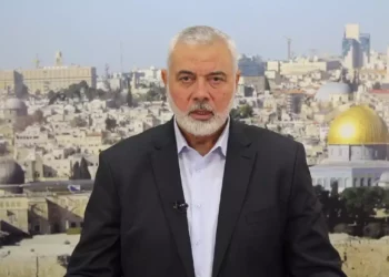 El líder de Hamás, Ismail Haniyeh, en un discurso televisado en el que pidió una "solución política" al actual conflicto con Israel, 1 de noviembre de 2023. (Captura de pantalla, canal de Telegram de Hamás)