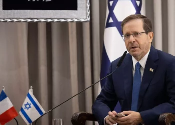 El Presidente Isaac Herzog en la Residencia del Presidente en Jerusalén el 24 de octubre de 2023. (Oren Ben Hakoon/Pool)