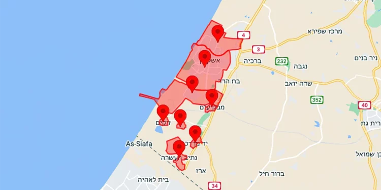 Sirenas de cohetes en Ashkelon y comunidades fronterizas a Gaza