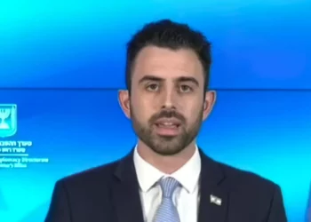 El portavoz del gobierno israelí, Eylon Levy, en octubre de 2023. (Captura de pantalla/X)