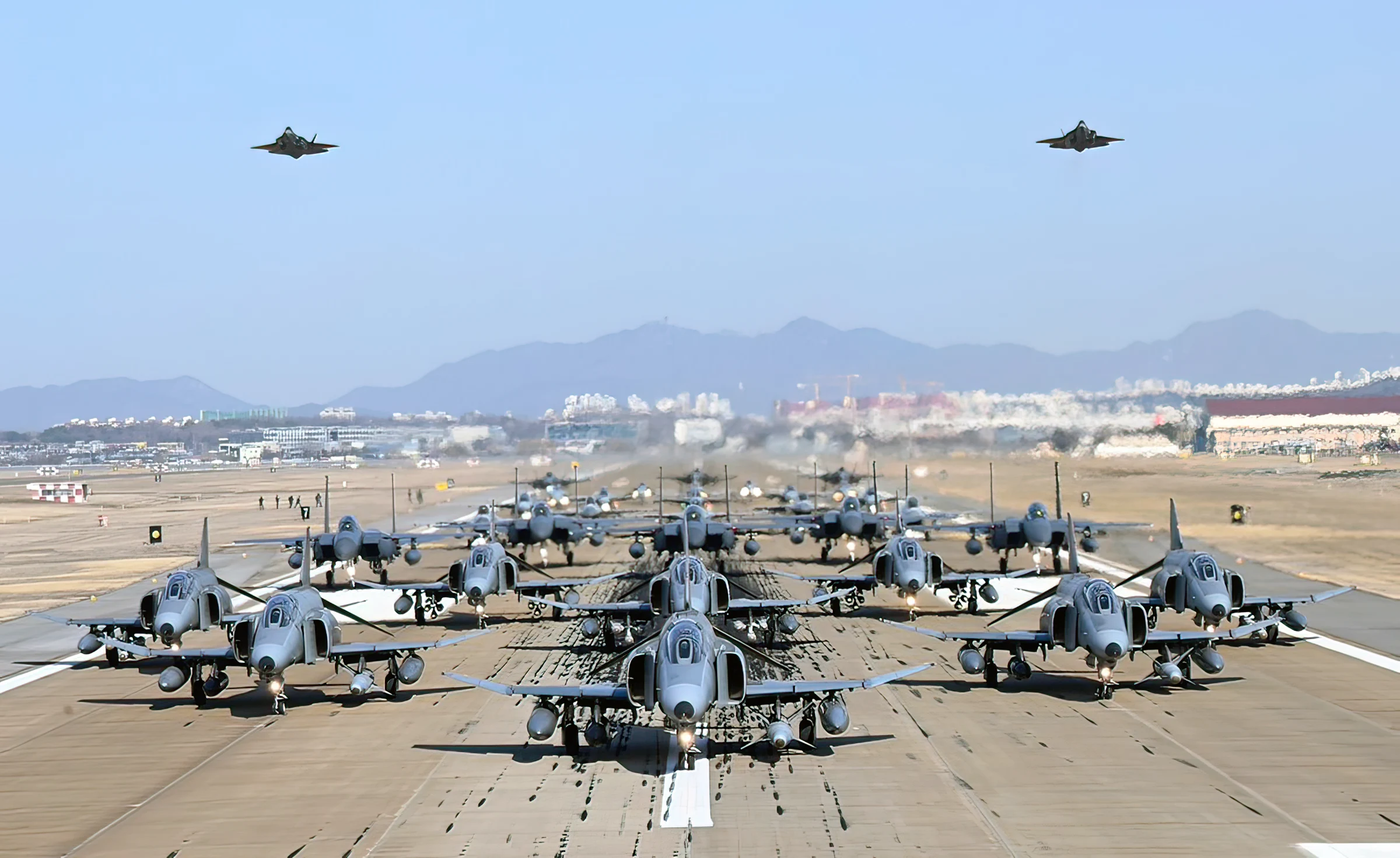 Impresionante despliegue aéreo de Corea del Sur frente al Norte