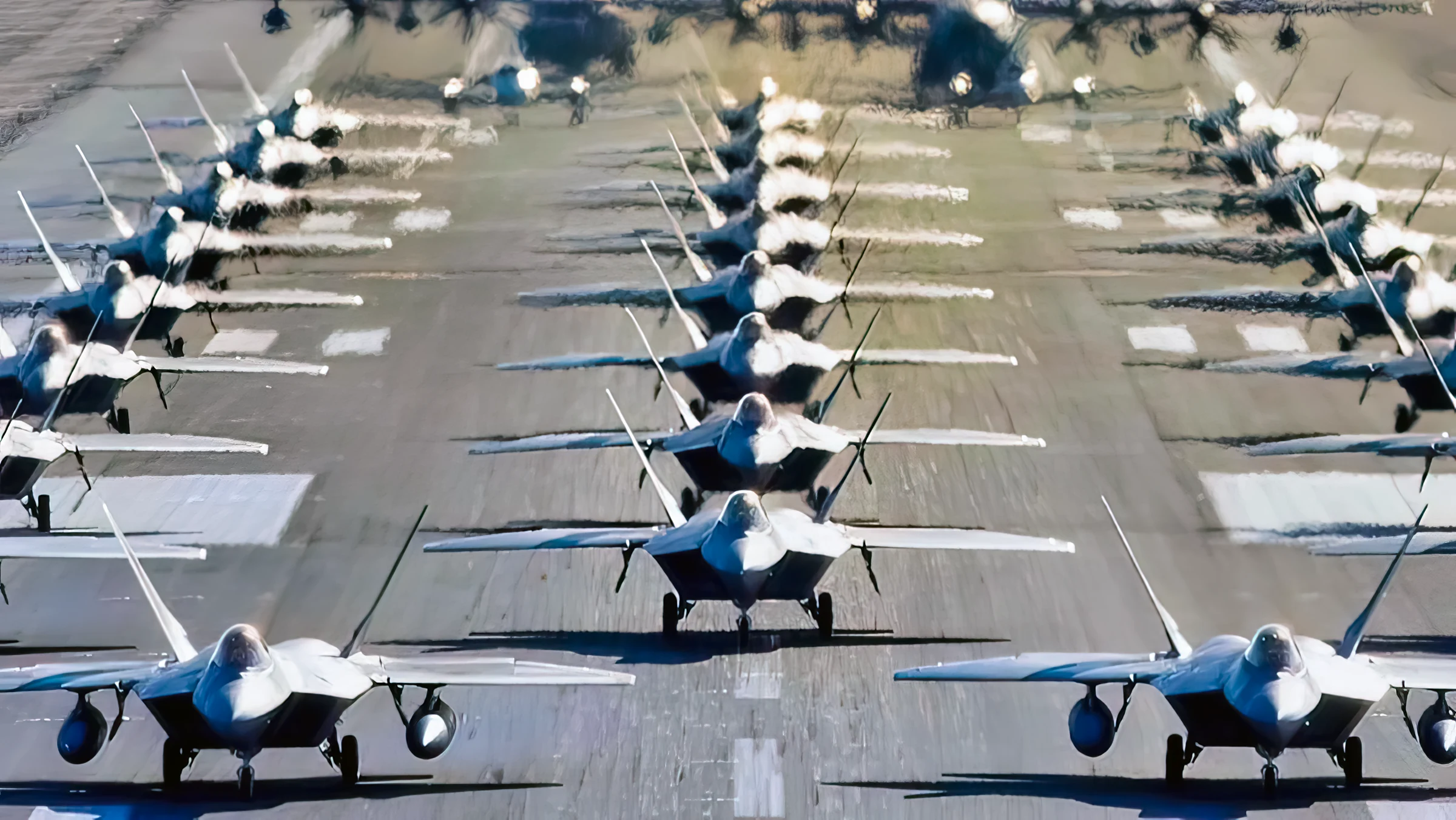 F-22 Raptor, F-35 y F-15 en masivo despliegue de poder