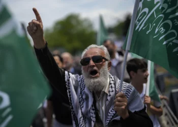 Consignas antiisraelíes frente al consulado de EE. UU. en Estambul