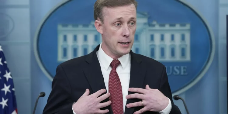 El asesor de seguridad nacional de la Casa Blanca, Jake Sullivan, habla durante la sesión informativa diaria en la Casa Blanca en Washington, el 22 de mayo de 2024. (Foto AP/Susan Walsh)