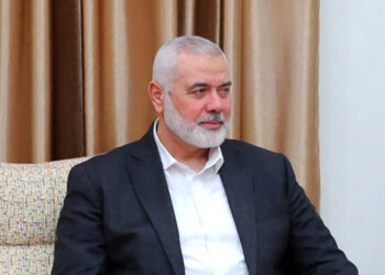 Ismail Haniyeh, líder de Hamás con sede en Qatar, durante una visita a Teherán, el 22 de mayo de 2024. (Sitio web del Líder Supremo de Irán / AFP)