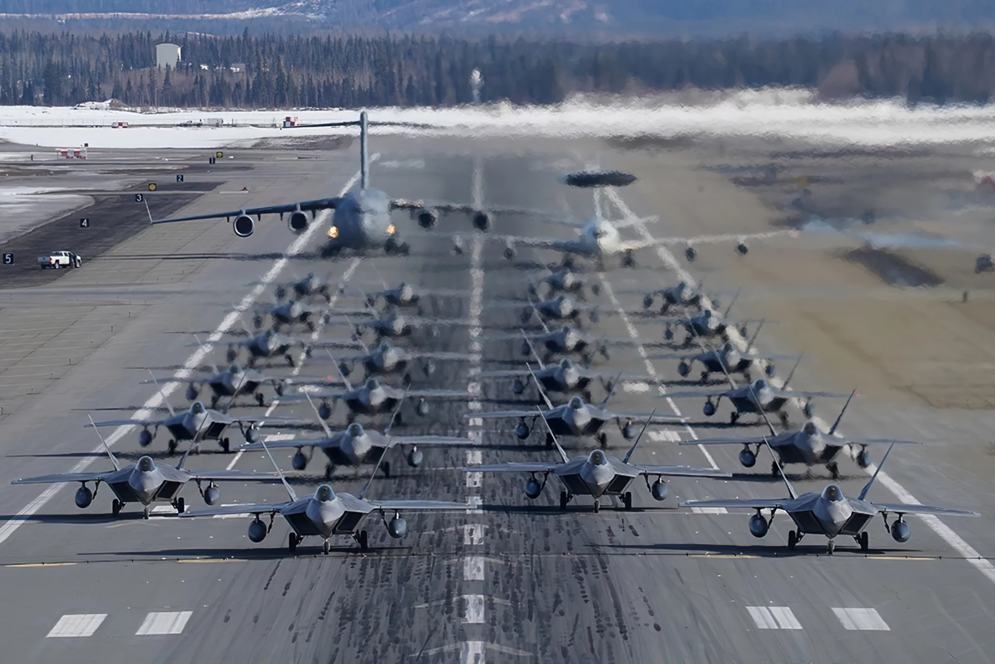 Despliegue masivo de F-22 Raptor en Alaska