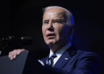 El presidente estadounidense Joe Biden en Syracuse, Nueva York, el 25 de abril de 2024. (Evan Vucci/AP)