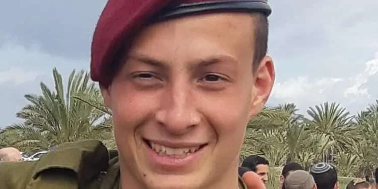 Sargento Omer Ginzburg, de 19 años, muerto en combate en el sur de la Franja de Gaza el 11 de agosto de 2024. (Fuerzas de Defensa de Israel)