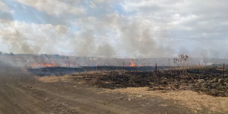 Incendios en Altos del Golán tras ataque de cohetes desde Líbano