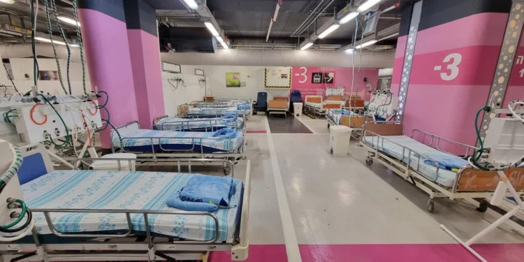 El Hospital de Emergencias Subterráneo Fortificado Sammy Ofer en el Centro Médico Rambam en Haifa fue preparado para recibir pacientes tras el estallido de la guerra, el 11 de octubre de 2023. (Cortesía de Rambam)