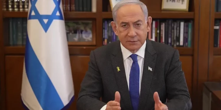 El primer ministro, Benjamin Netanyahu, hace una declaración en video después de que se recuperaran los cuerpos de seis rehenes en Gaza, el 1 de septiembre de 2024. (captura de pantalla: utilizada de acuerdo con la Cláusula 27a de la Ley de Derechos de Autor)