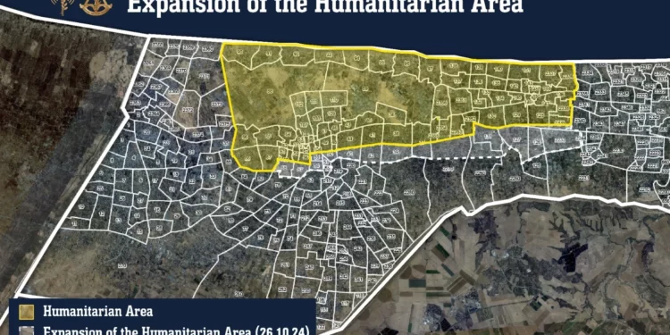 Las FDI amplían la zona humanitaria en el sur de Gaza