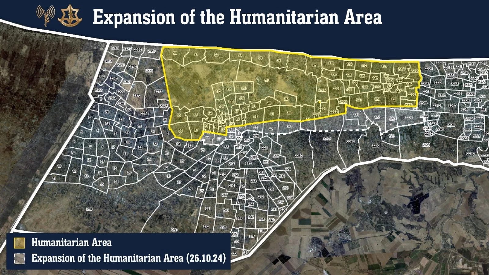 Las FDI amplían la zona humanitaria en el sur de Gaza