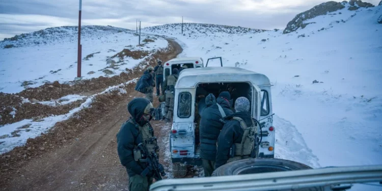 Troops of the elite Shaldag unit are seen on the Syrian side of Mount Hermon, December 8, 2024. (Israel Defense Forces)