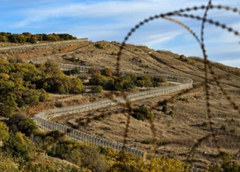 Vista desde el norte de Israel de la frontera con Siria, 8 de diciembre de 2024. (Michael Giladi/Flash90)