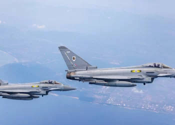 Eurofighter Typhoon impacta con ave aterriza de emergencia