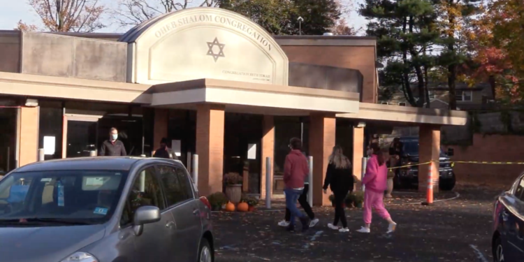 Congregación Oheb Shalom, fotografiada en 2021. (Captura de pantalla vía JTA)