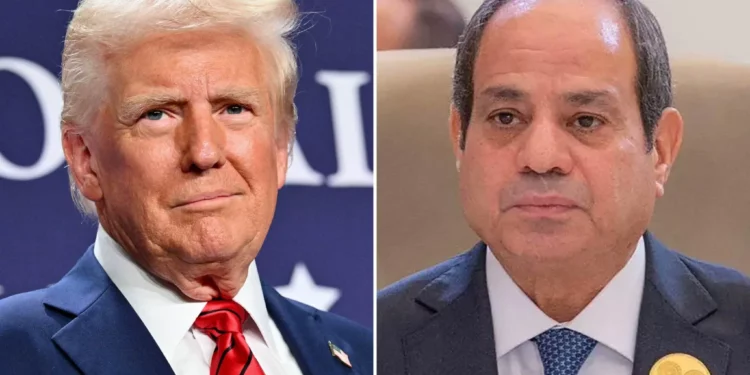 Donald Trump habla con el presidente Sissi de Egipto