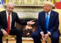 El presidente de Estados Unidos, Donald Trump, a la derecha, se reúne con el primer ministro, Benjamin Netanyahu, en la Oficina Oval de la Casa Blanca, el 4 de febrero de 2025, en Washington. (Foto AP/Evan Vucci)