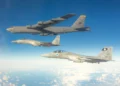 B-52 de EE. UU. vuela con cazas israelíes sobre el Mediterráneo