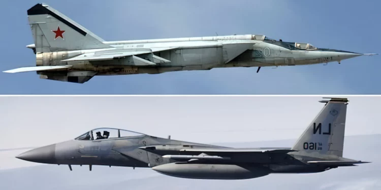 Dos MiG-25 iraquíes enfrentaron a cazas F-15 de EE. UU.