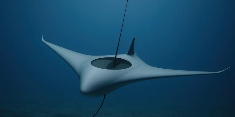 Pentágono prueba dron submarino furtivo con forma de manta raya