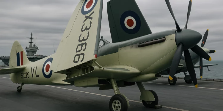 Las alas plegables del Supermarine Seafire para portaaviones