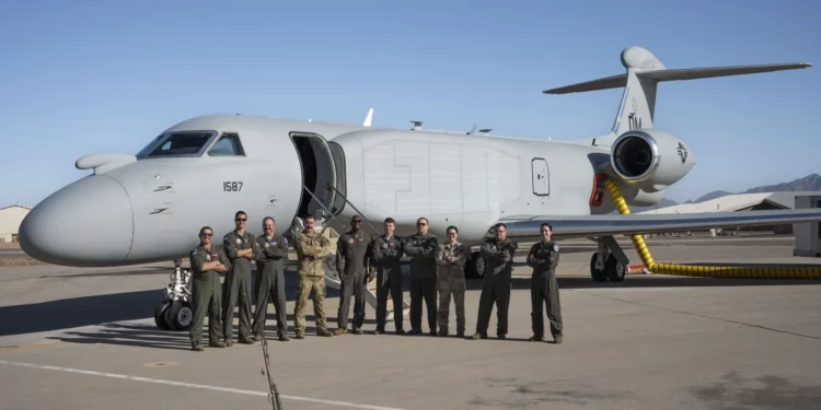 EA-37B Compass Call vuela su primera misión de entrenamiento