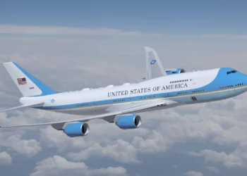 Render del VC-25B, basado en el Boeing 747-8, lanzado en 2023. (Crédito de la imagen: Fuerza Aérea de EE. UU.)