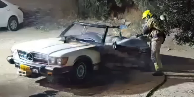 El coche del jeque de Hebrón que propone firmar acuerdo de paz con Israel fue incendiado