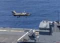 Cazas F-35B británicos y estadounidenses aterrizan en el JS Kaga de Japón